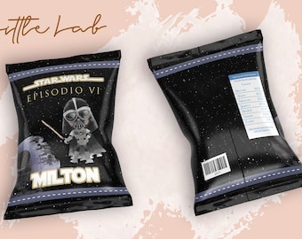 Chips Bags,Kids Birthday,Template Printable, Birthday Party, Star Wars, Darth Vader