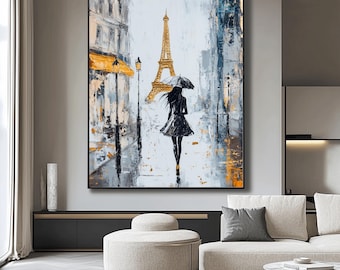 Eiffel Tower Watercolor Art Print: Abstract Paris Decor (Digital Download)