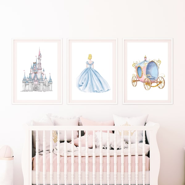 Cinderella Wall Art Etsy