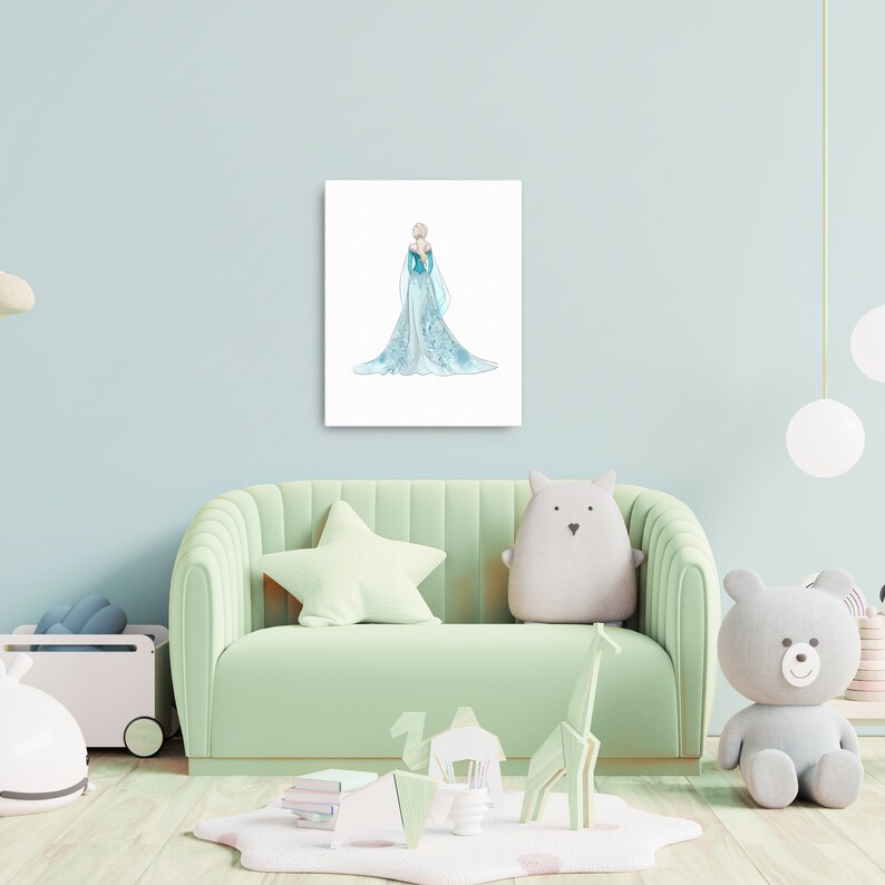 Princess Elsa Wall Art Prints Frozen Elsa Wall Art Decor - Etsy