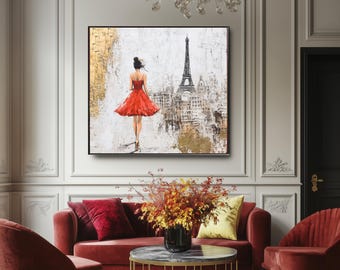 Paris Print Chic Wall Art French Decor Living Room Art Eiffel Tower Art Digital Paris Art Home Wall Decor Travel Poster Abstract Painting