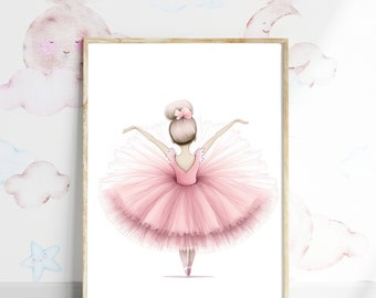 Ballerina Prints Pink Nursery Decor Ballerina Wall Art Ballerina Printable Art Little Ballerina Printable Ballerina Canvas Wall Art Ballerin