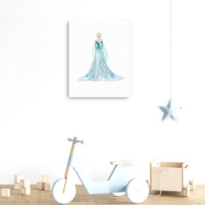 Princess Elsa Wall Art Prints, Frozen Elsa Wall Art Decor, Girls ...
