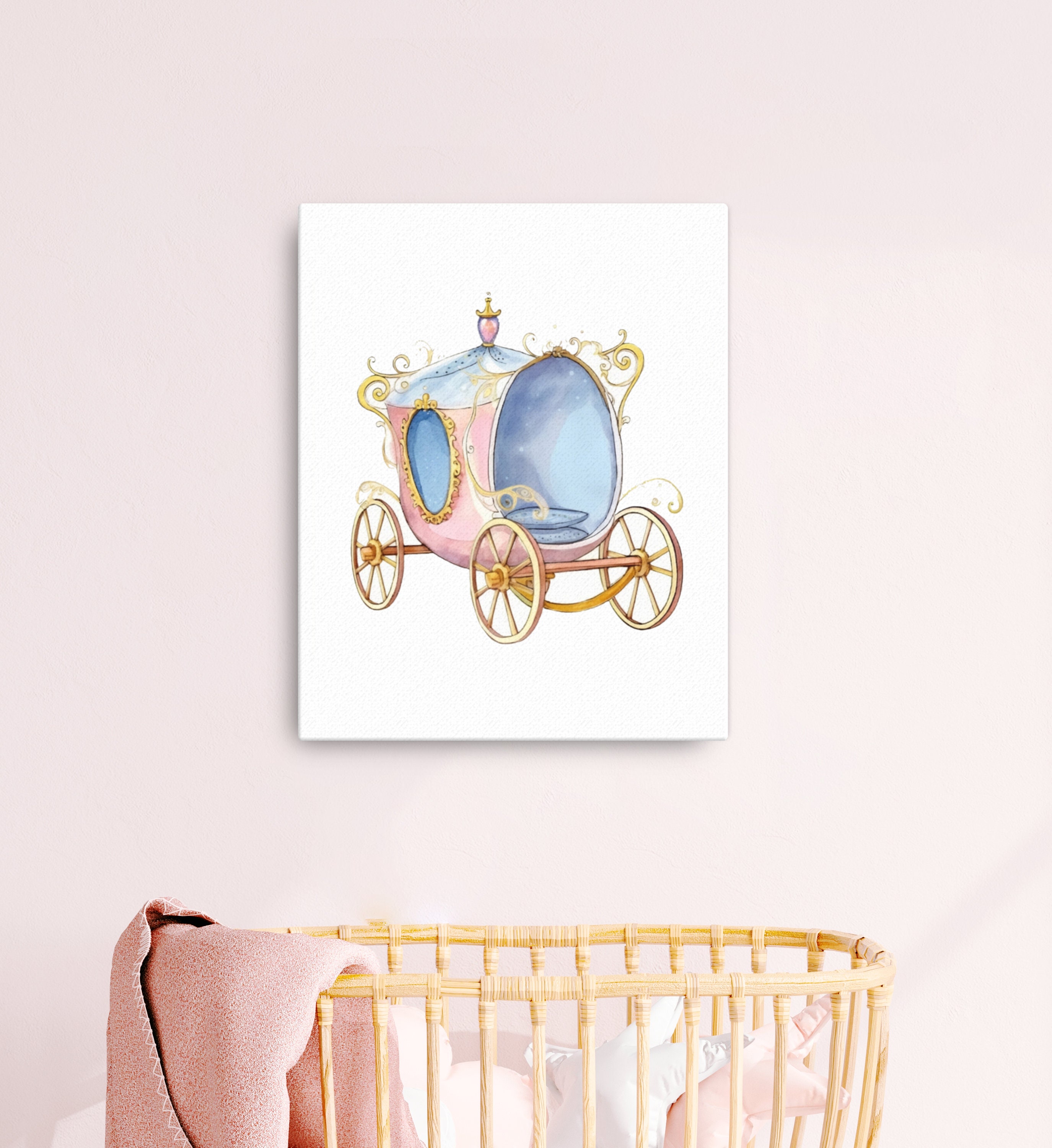 Cinderella's Carriage Prints, Princess Nursery ,princess Carriage Wall