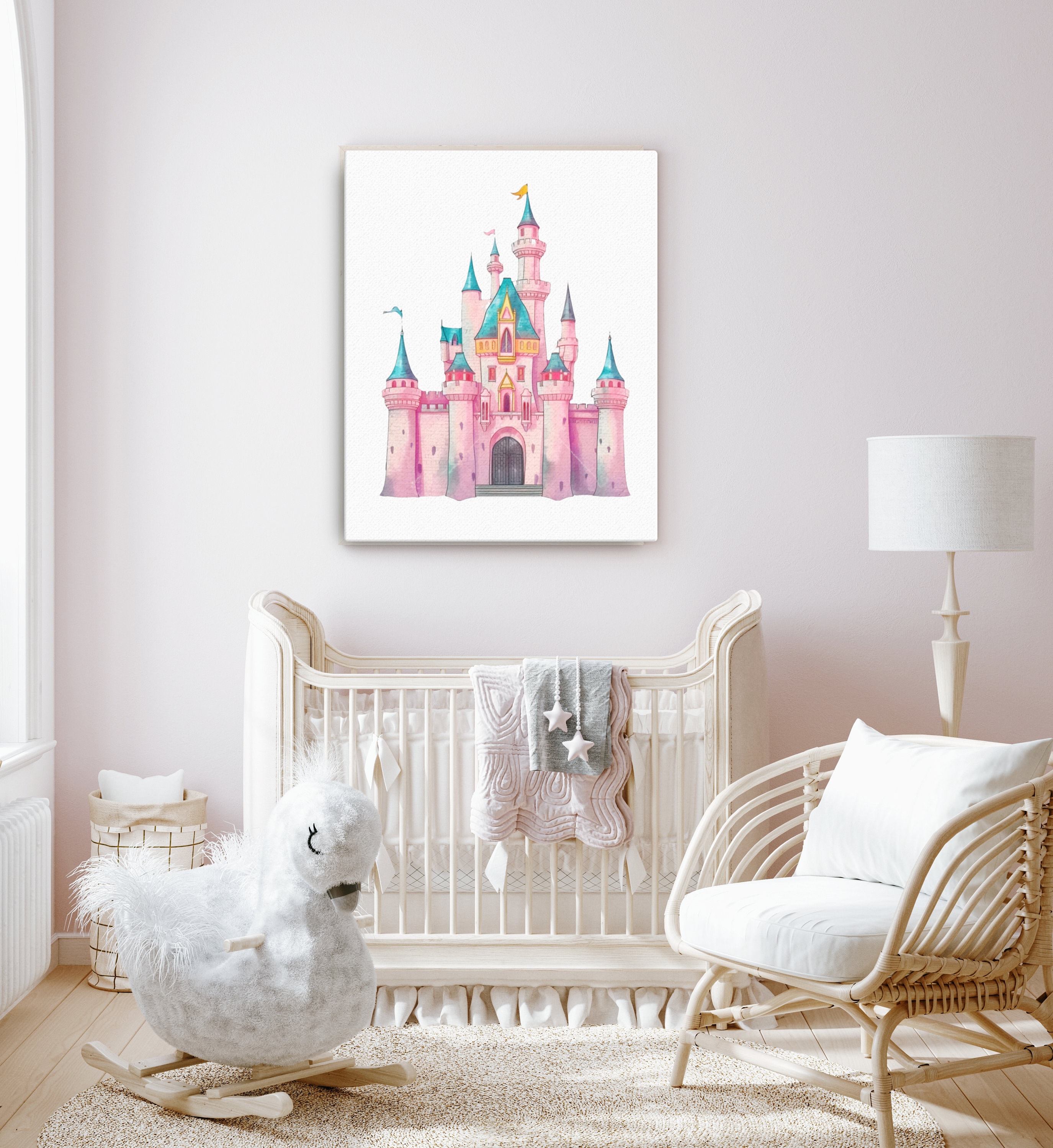 Sleeping Beauty's Castle Prints, Princess Nursery, Princess Castle Wall ...