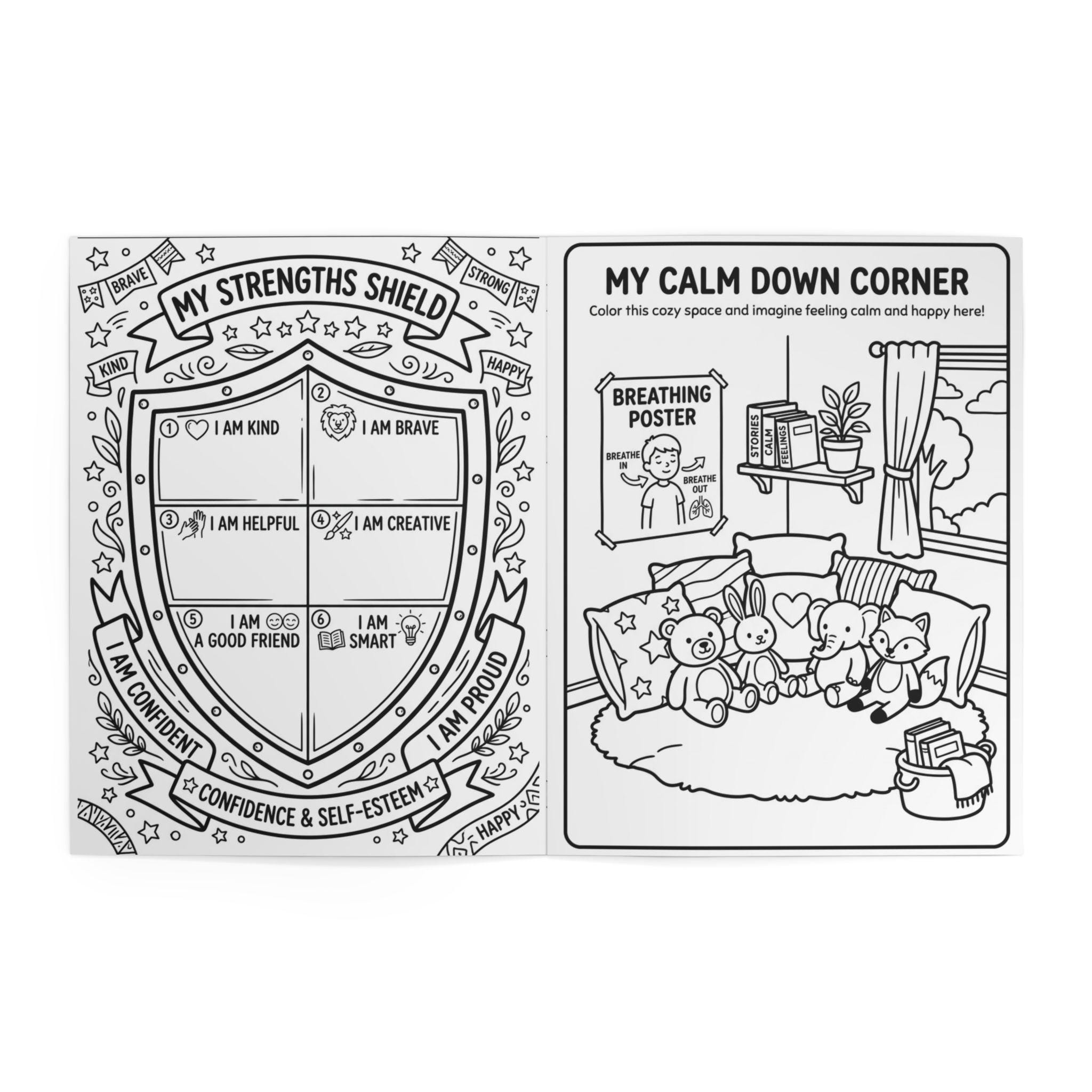 Social Emotional Learning Coloring Book for Kids, Feelings and Coping ...