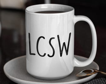 LCSW-mok: gelicentieerd cadeau voor klinisch maatschappelijk werker, 15 oz