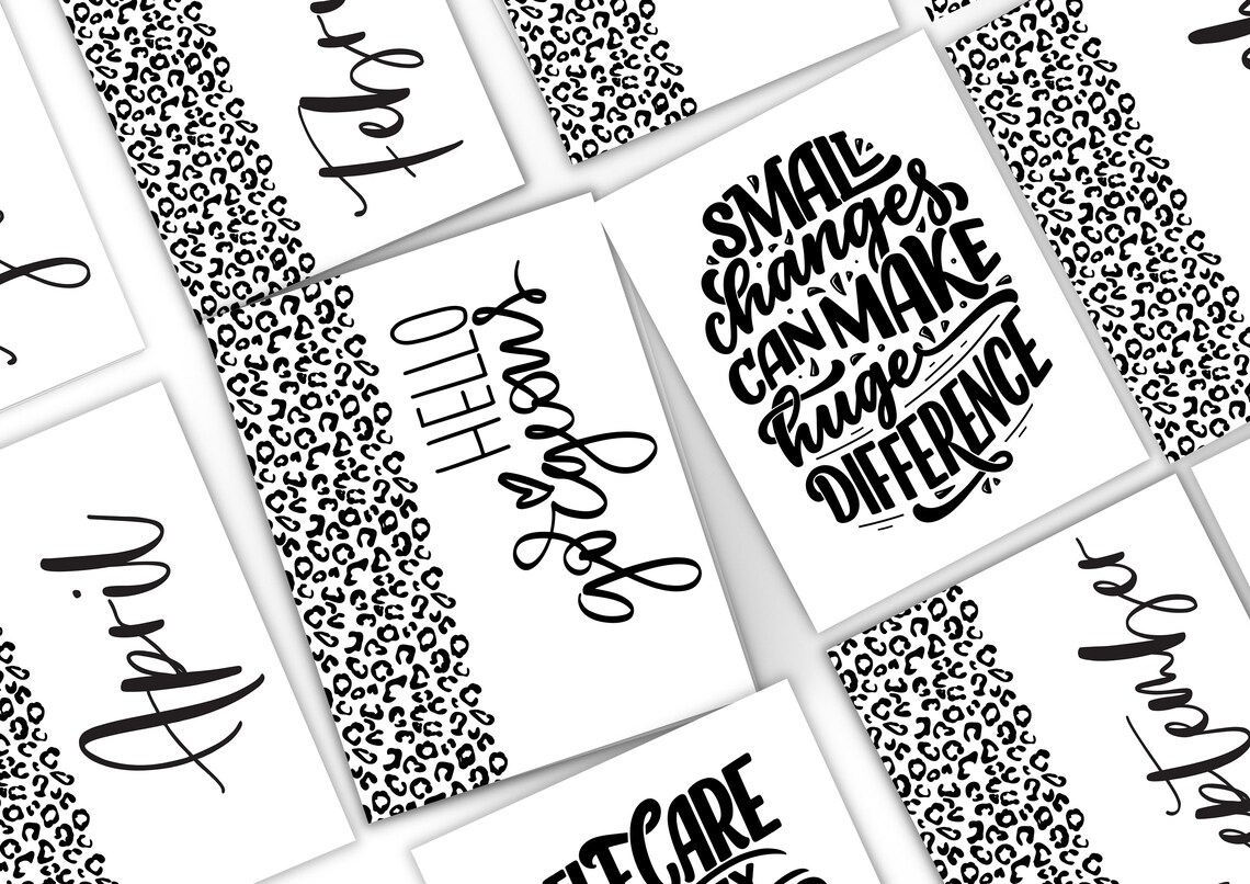 Printable Monthly Dashboard Covers & Motivation Quotes Inserts for