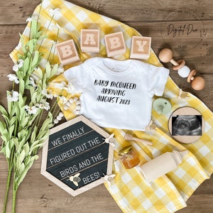 Summer Pregnancy Announcement, Baby Announcement, honey bee announcement, Mothers Day Announcement, BABY REVEAL, spring baby reveal, Bee