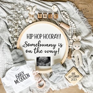 Easter Spring Digital baby arrival announcement, Pregnancy immediate download, Social Media Reveal, gender neutral