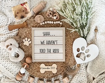 New Puppy Announcement: Editable Social Media Dog Reveal (digital