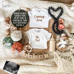 When you pray for miracles you get blessed with 2, Fall twin pregnancy announcement, twin Baby Announcement, twin pregnancy, fall theme