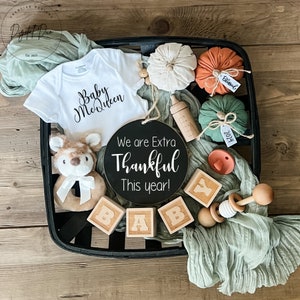baby announcement digital Fall Pregnancy Announcement autumn Baby reveal thanksgiving pregnancy announcement social media gender neutral