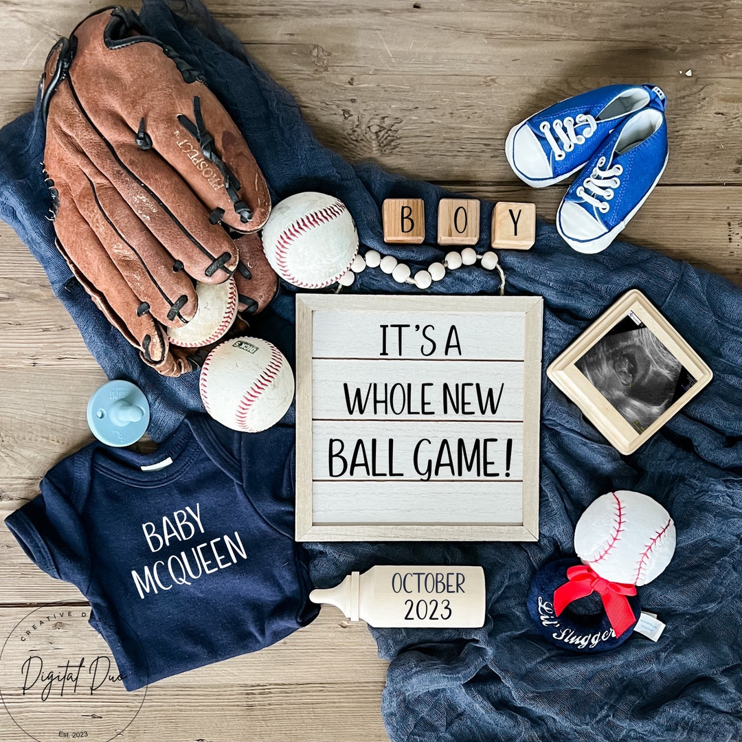 Baseball Pregnancy Announcement, Sports Pregnancy Announcement Boy