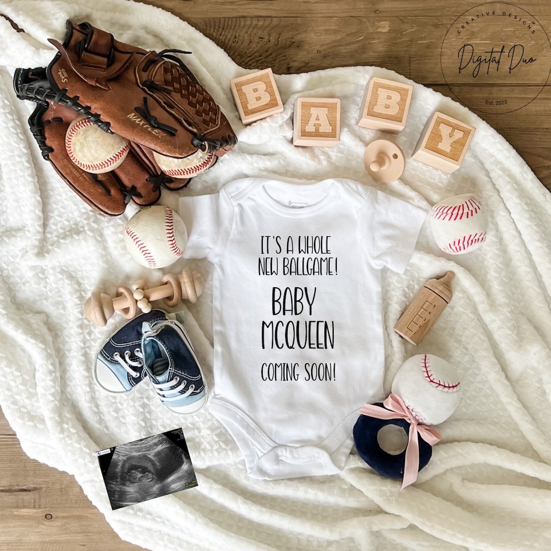 Baseball Pregnancy Announcement Sports Pregnancy Announcement Etsy