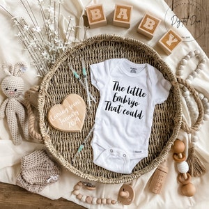 IVF Pregnancy Announcement Digital, ivf baby announcement, nuetral Pregnancy Reveal, Love & Science, Little Embryo That Could, IVF