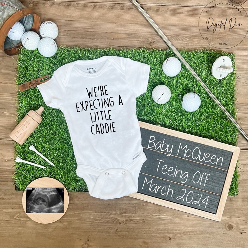 Golf Pregnancy Announcement, Golf Baby Announcement, Digital Pregnancy