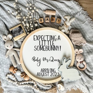 Easter Spring baby announcement, spring pregnancy announcement, easter pregnancy, Social Media Reveal, gender neutral, baby reveal, easter