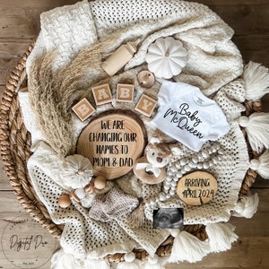 Baby announcement digital Fall Pregnancy Announcement thanksgiving baby announcement halloween baby reveal gender neutral baby announcement