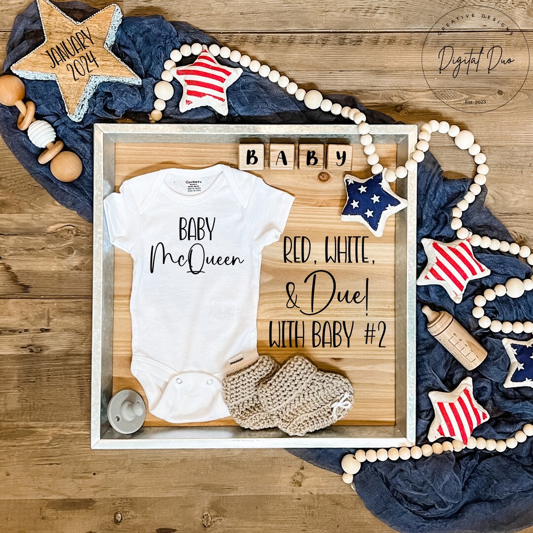 4th of July Pregnancy Announcement, July 4th Pregnancy Reveal Digital ...