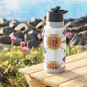 Nuclear Fusion Wrapped Tumbler | Student Gift | Teacher Gift | Water Bottle | Coffee Thermos | Gift for Professor | Science Lover