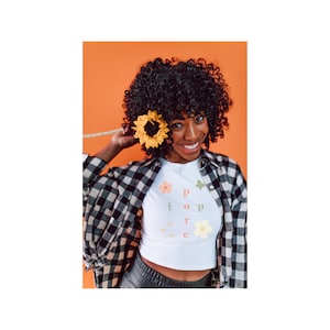 Women&#39;s Cropped T-Shirt, Summer Crop Top, Vintage Inspired Festive Crop Top, One of a Kind, Comfortable