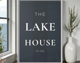The Lake House Personalized Year Print Framed Canvas