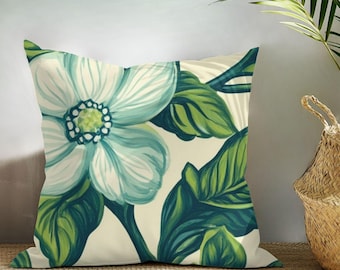 Reversible Designer Throw Pillow Cover | Square or Lumbar | Florals and Stripes | by Lisa Kanova in A Late Afternoon in Provence