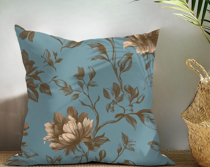 Cotton Twill Or Faux Linen Designer Reversible Throw Pillow Cover By Lisa Kanova