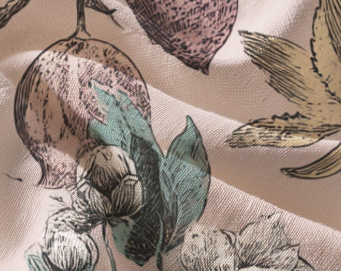 Pima Cotton Vintage Floral Pattern Fabric