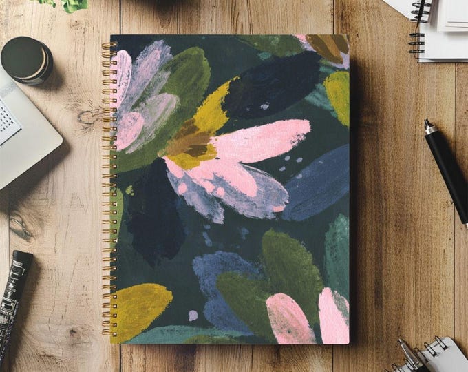 2026 & 2027 Planner Hardcover Spiral 8.5 x 11 In Black or Gold Spiral Binding