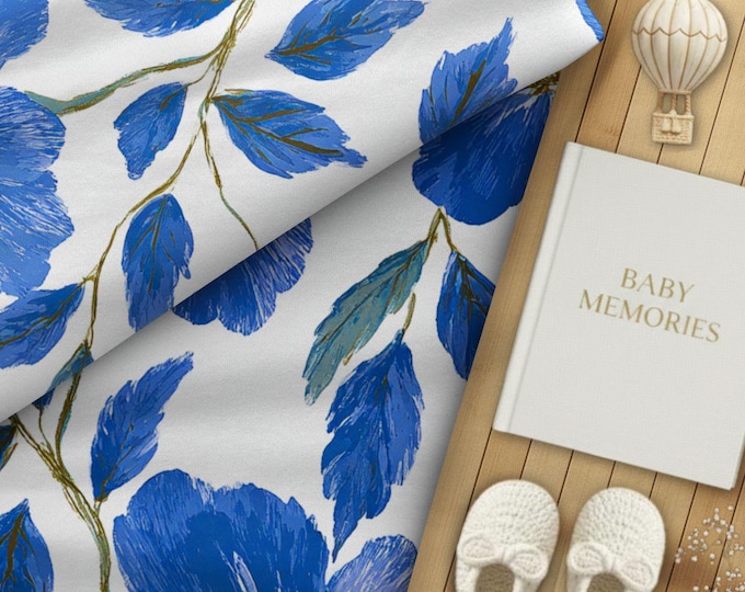 100% Pima Cotton Nursery or Kid's Room Modern Heirloom Floral Fabric