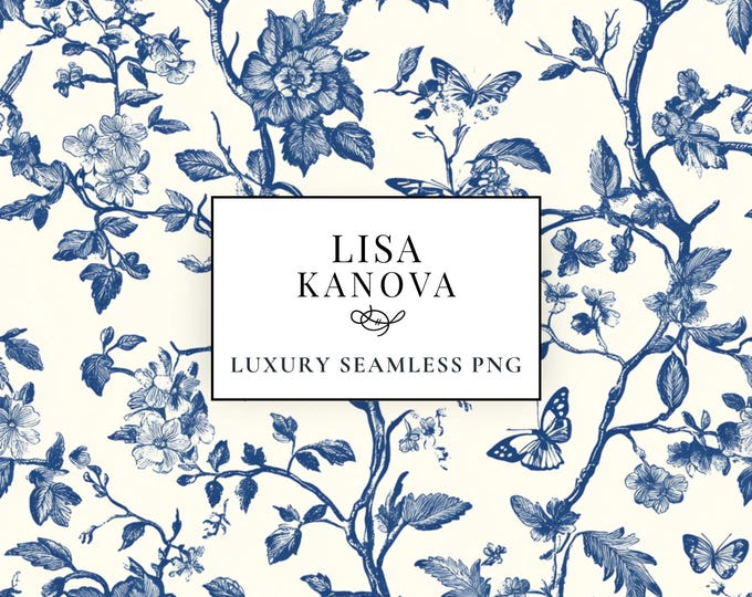 Designer Seamless PNG Pattern ~ Instant Downloadable File by Lisa Kanova Exclusive Designs