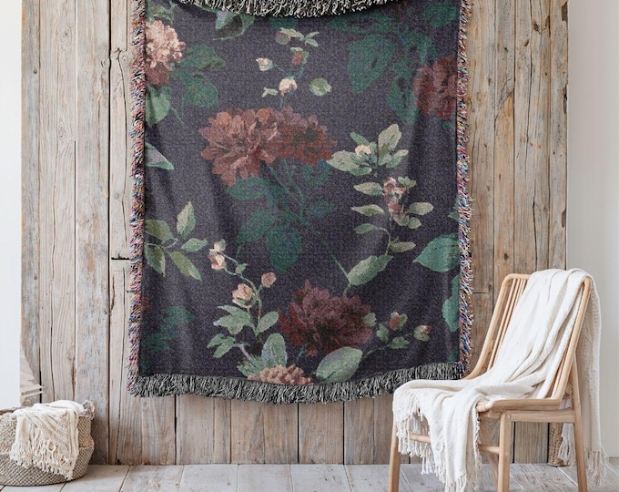 Statement Heirloom Cotton Woven Throw,  A Bold, Curated Textile for Modern Interiors in Mocha Sunrise