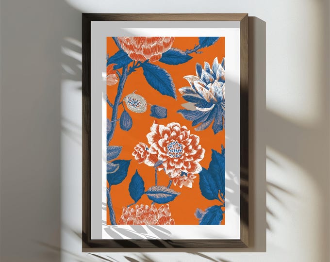 Statement Wall Art Print | Digital Download | Bold Maximalist Wall Art 24x36 | Gallery Wall Decor in Sunset at the Orangerie