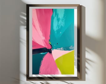 Oversized Floral Wall Art Print – Modern Flower Design (Digital Download)