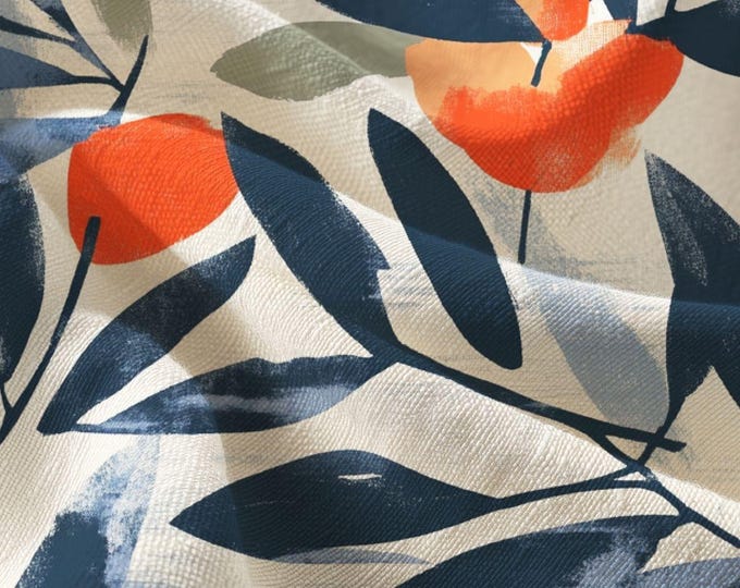 Soiree at the Lagoon | 100% Pima Cotton Fabric | Bold Botanical by Lisa Kanova