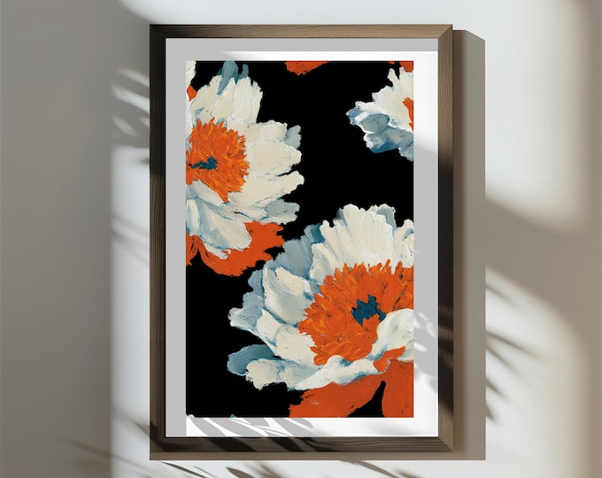 Oversized Floral Wall Art Print – Modern Flower Design (Digital Download)