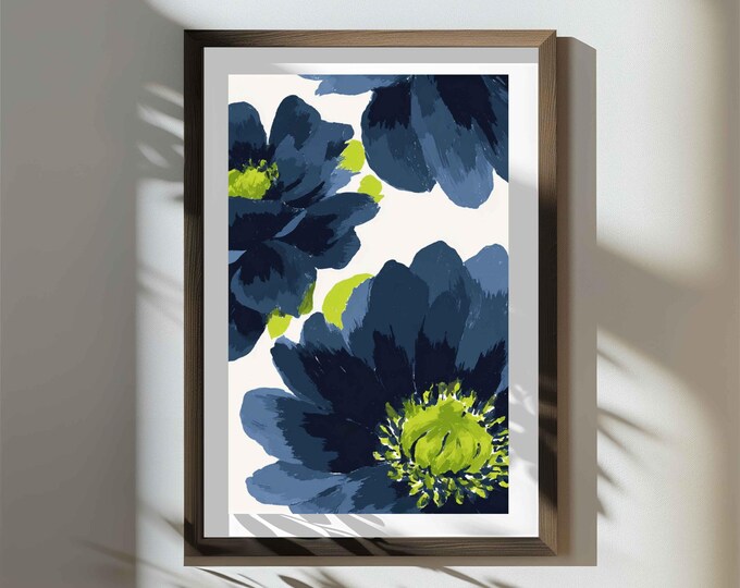 Oversized Floral Wall Art Print – Modern Flower Design (Digital Download)