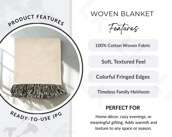 Etsy Listing Features Image | Blanket Product Photo (JPG Download)