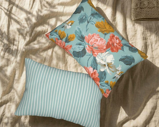 Reversible Artisan Designer Lumbar Pillow | A Late Afternoon in Provence