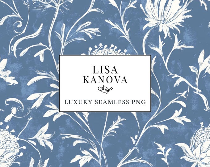 Floral Sepia Seamless Pattern, Vintage Botanical Design (PNG Download)