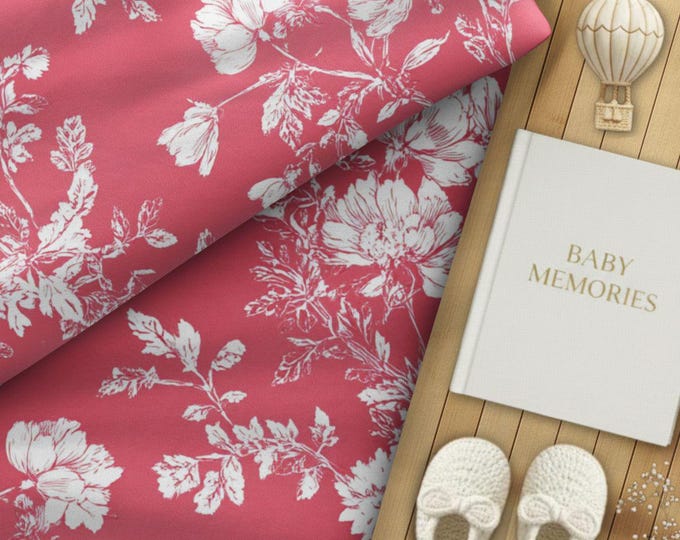 100% Pima Cotton Nursery or Kid's Room Modern Heirloom Floral Fabric