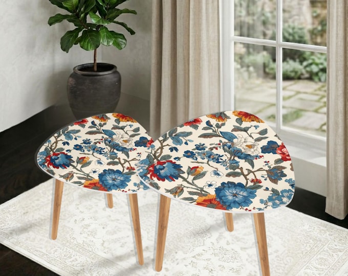 Rendevous in the Courtyard | Triangle Coffee Table Set of 2 (Made in USA)