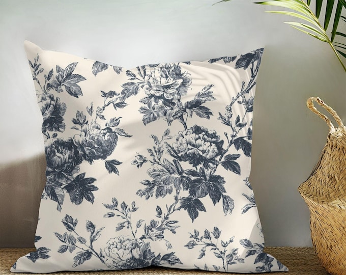 Cotton Twill Or Faux Linen Designer Reversible Throw Pillow Cover By Lisa Kanova