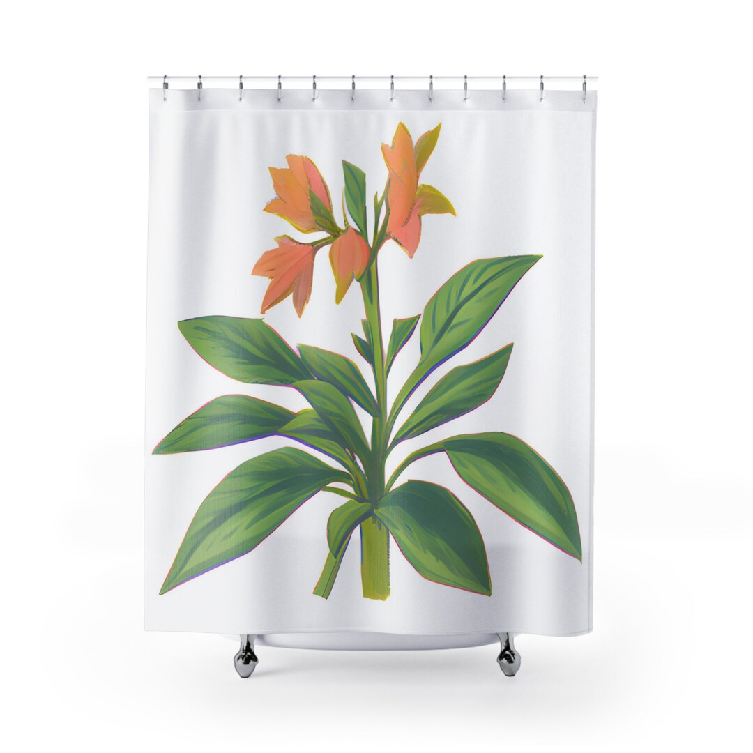 CLEARANCE Vintage Floral Shower Curtain Midcentury Retro Etsy