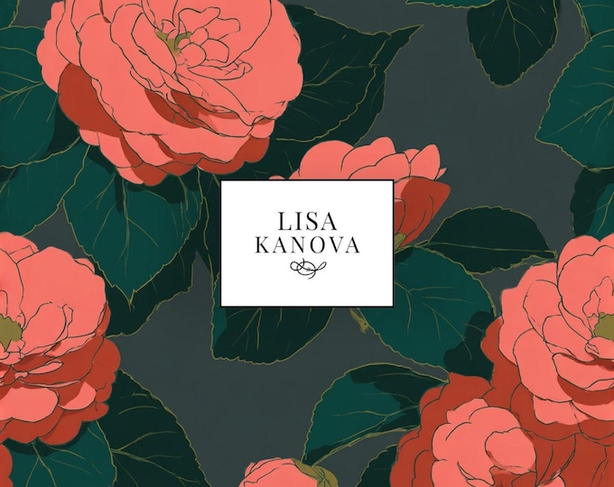 Exclusive License | Purple and Blue Floral Seamless Repeat Pattern | Lisa Kanova Surface Design