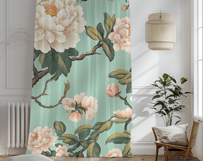 The Belvedere Botanical Window Curtains - Single Pair Sheer And Blackout