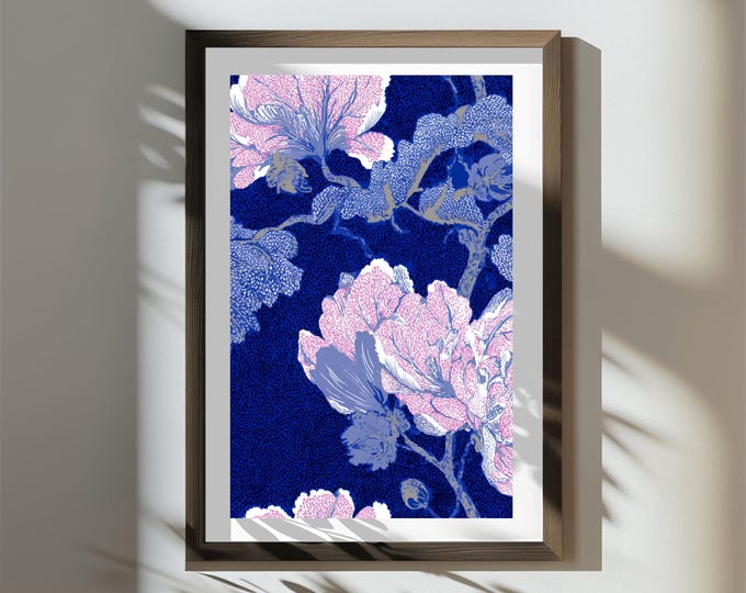Oversized Floral Wall Art Print – Modern Flower Design (Digital Download)