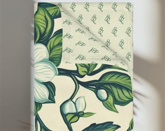 Reversible Two-Sided Throw Blanket | by Lisa Kanova in Waltz in the Garden